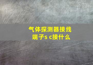 气体探测器接线端子s c接什么